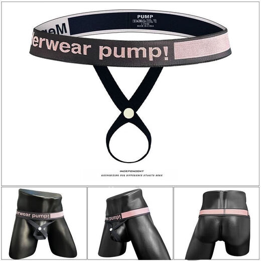 Meinaier men's exposed thong men's special couple's sexual intercourse stimulates women's extremely dirty temptation gay gay blue L丨110-130Jin Jin is equal to 0.5 kg