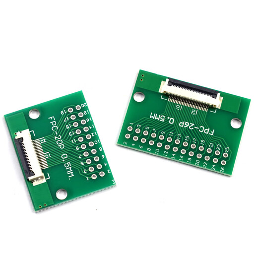 Dafuri FPC/FFC adapter plate welded 0.5mm/1.0mm pitch connector to straight plug 2.54 soft cable adapter 30P welded FPC seat + straight pin 0.5mm single side