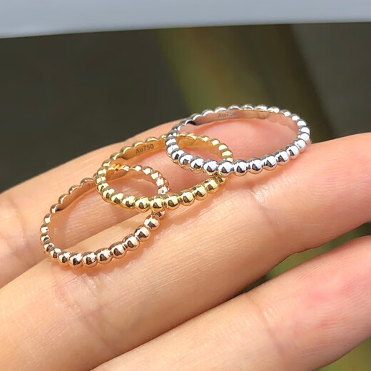 Mengdong fashionable and simple 18k gold diamond bean ring rose gold beads plain gold single diamond engagement ring color 18k gold single diamond 4 points women's size 10