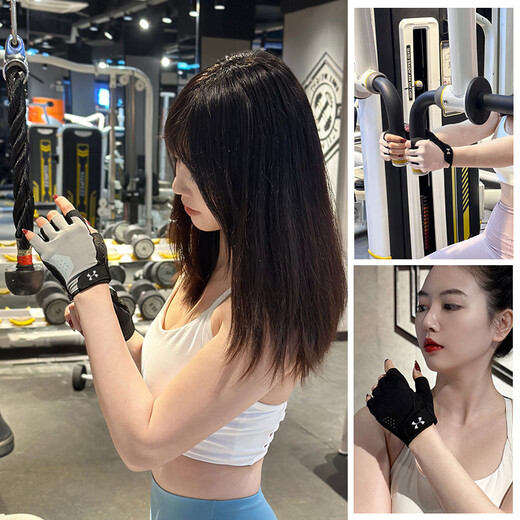 LULULEMENG-YOGA yoga sports gloves for men and women outdoor bicycle half-finger anti-slip gloves shock-proof fitness cycling gloves A03 Yanhong S for girls with small hands