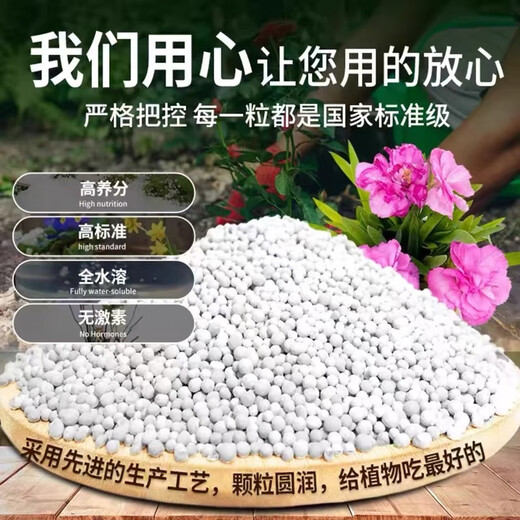 Russian imported compound fertilizer vegetable agricultural vegetable compound fertilizer fertilizer potassium sulfate nitrogen phosphorus potassium compound fertilizer original white granules 100Jin Jin equal to 0.5kg (send 2 packs) original delivery