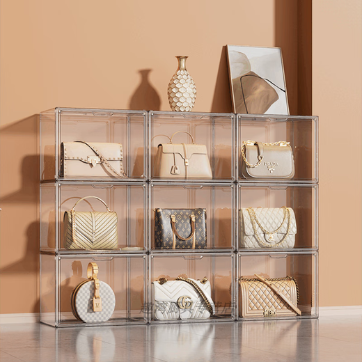 Raft core storage shoe box transparent large thickened blind box magnetic toy cosmetics bag hand-made box album doll high quality and high transparency * damage compensation guaranteed extra large 45*33*33 five packs