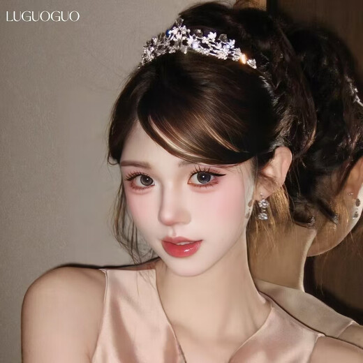 Lu Geli's birthday crown headpiece, high-end hair accessories, eighteen-year-old coming-of-age ceremony, sparkling diamond headband, certificate, proposal, photo props, crown headpiece