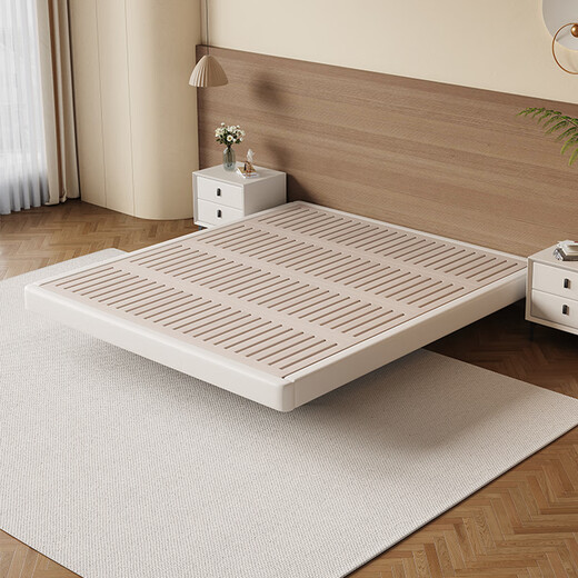 Eurasian Royal Nest without bedside storage bed 2025 new suspended master bed high-end atmosphere 1.8 meters double bed single bed 1.5*2m luxury version丨with light structure 10CM steel wood rib frame