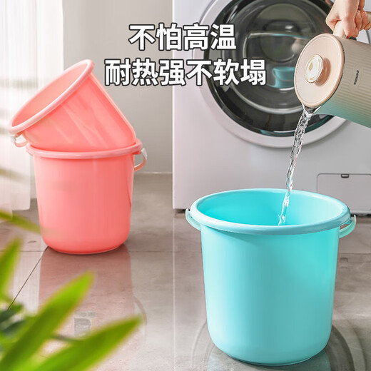 Car wash bucket household plastic bucket with lid children's small bucket art painting water storage bucket blue 3.5L bucket + lid