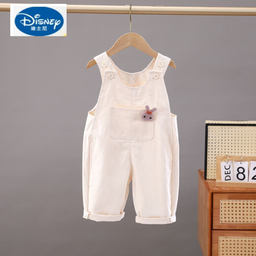 Disney (Disney) Girls Spring Style Cotton Overalls New Spring and Autumn 1-2 to 3 Years Old Baby Warm Jumpsuit Baby Pants Pink 100 Available