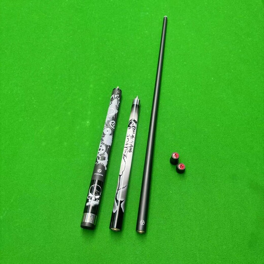 Yueni Leopard 3142 Jaguar billiard cue three-in-one three-jump one-piece kick-off jump stick explosive cue black technology ash small steel cannon (rush jump one-piece) rod barrel set