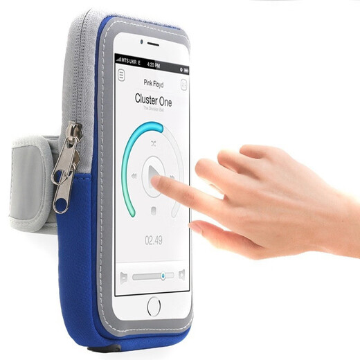 Jingmengyuan Sports Mobile Phone Arm Bag Wholesale Outdoor Fitness Running Bag Arm Bag Touch Screen Arm Strap Wrist Bag Printable LOGO Black Universal for 5.5-inch Cell Phones (Upgraded Elastic Strap Style)