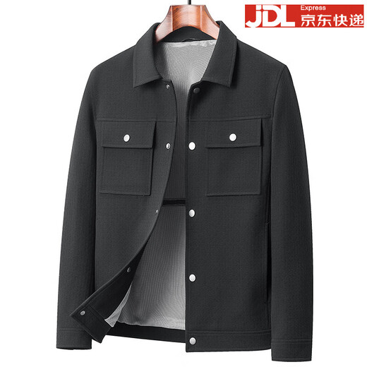 BOSS Brand Men's Jacket Spring and Autumn 2024 New Men's Work Casual Jacket Lu Brand Thin Jacket Black 3XL 190