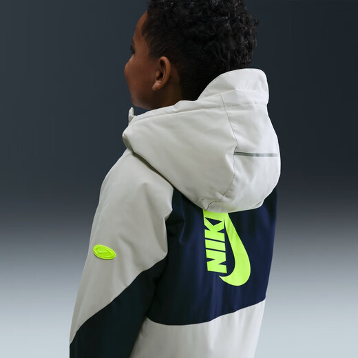 NIKE infant and child three-proof work jacket winter boys' warm and water-repellent cotton jacket NIKE TECH IQ9842