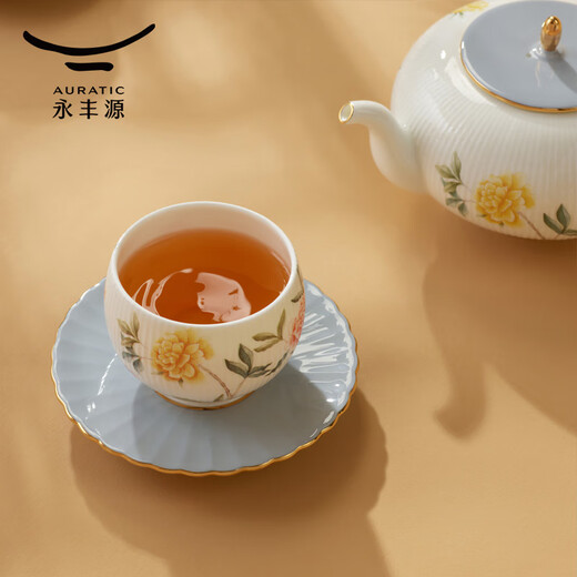 Yongfengyuan Moon Time 6/10/14 Ceramic Relief Chinese Tea Set Gift Box Packaging 14 Heads 6 Persons