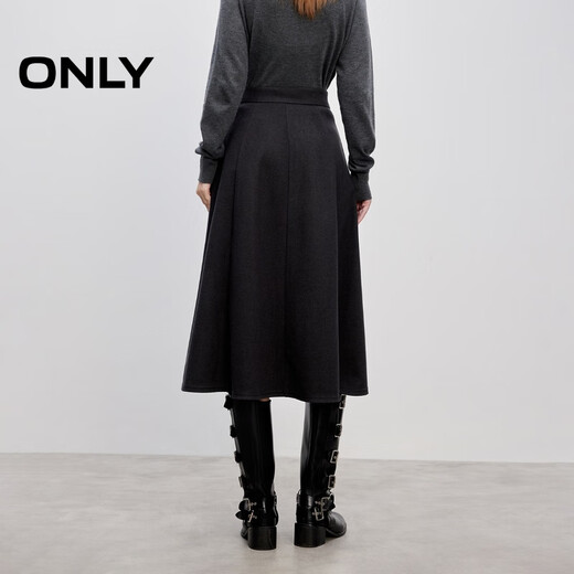 ONLY 2025 autumn woolen wide fabric A-line umbrella skirt long skirt skirt for women|125316017