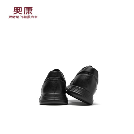 Aokang Men's Shoes 2025 Autumn Sports Leather Shoes Business Casual Work Commuting Casual Leather Shoes W Black 42