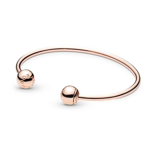 Pandora Moments Open Bracelet Women's Rose Gold Rose Gold Original Brand Box 17.5cm