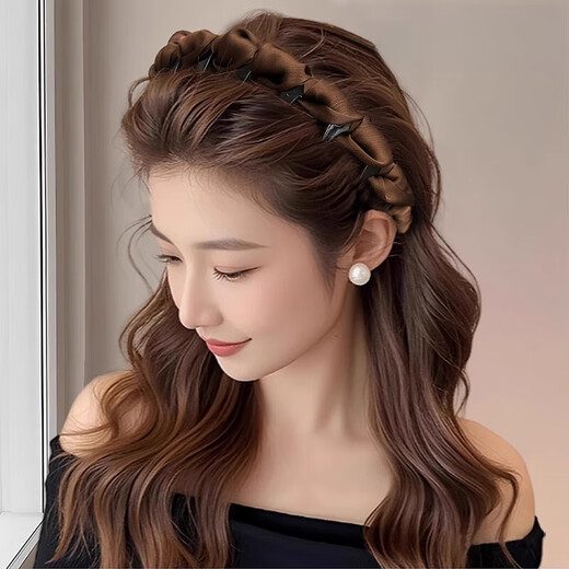 JCZS black high skull beautiful headband women's toothed fluffy headband 2025 new style everyday silver gray fine glitter rhinestone headband high skull/shown