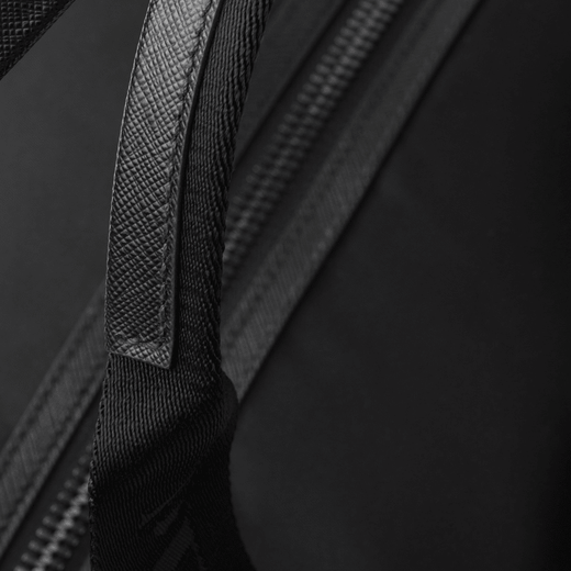 PRADA Enamel Metal Triangle Logo Nylon Travel Bag Men's Black Basic Pack (Bag + Dust Bag)