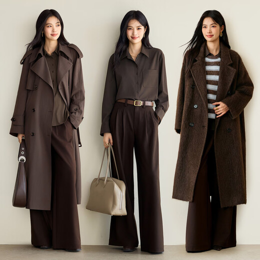 Eveli (eifini) Jiang Xin endorses Eveli TR classic shirt, versatile slim shirt, warm 25 winter new top for women, dark maroon M 105-115Jin Jin is equal to 0.5 kg