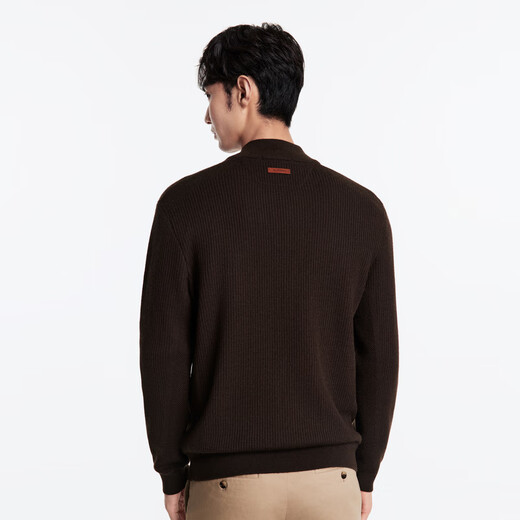 JOEONE Shopping mall same style cardigan men's cardigan spring and autumn fashionable versatile jacket standard version + chocolate color + JY1D50910 XL 180/100A (52)