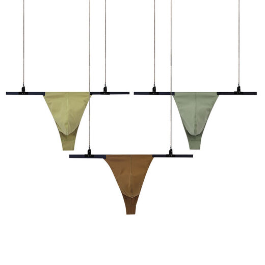 Underwear men's low-waist sexy thong super spicy elastic pure lust style hot T-string trendy blue + black 2 pack M80-100Jin Jin equals 0.5 kg