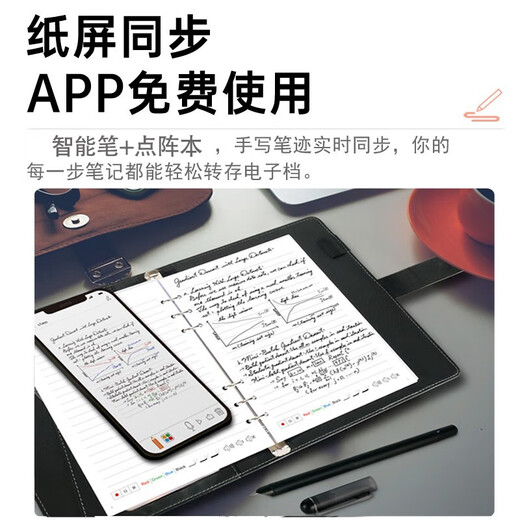 乐发芽Ophaya电子笔记本手写syncpen智能笔纸屏同步手写板商务办公会议记事本可存储记录日记本创意礼品 经典款礼盒装【智能笔+PU笔记本】国际版