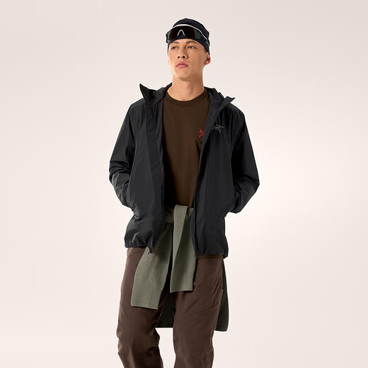 ARC TERYX SOLANO HOODY windproof men's soft shell jacket BLACK/black L