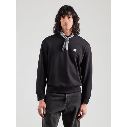 Calvin Klein men's top CK new warm and comfortable cotton black daily casual top simple breathable fashion men's sweatshirt Black one size |