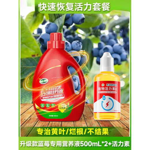 LDVEP special fertilizer for blueberries, organic nutrient solution for plant potting, general aqueous liquid fertilizer for root strengthening, seedling treatment and yellow leaf rapid rejuvenation package, special nutrition for blueberries