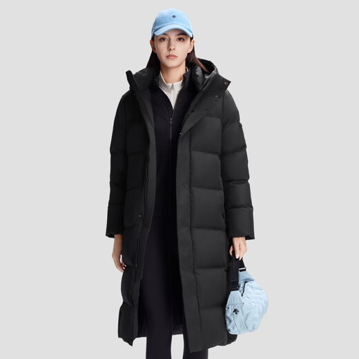 DESCENTE Desante SKI STYLE series HEAT NAVI men's and women's long goose down sports down jacket women's BK-black-D5492SDJ52 M (male 170/female 165)