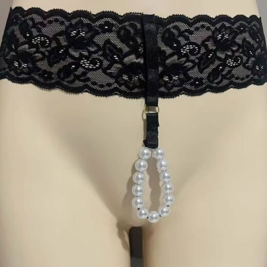 Qiaobolai men's exposed underwear, hole-in-the-eye briefs, hollow, comfortable, breathable, emotional, interesting, sexy T-pants, thong, black, one size fits all, 80Jin, Jin is equal to 0.5kg to 120