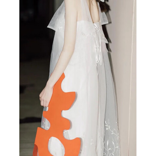 Saimandie bride dressing gown female streamer French wedding light wedding dress bride bridesmaid niche light wedding dress white morning shot dress white M recommended 120Jin Jin equal to within 0.5 kg