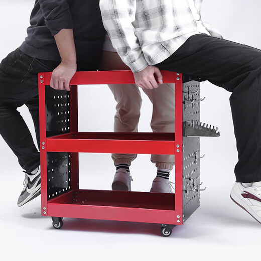 Cast solid tool cart tool cabinet trolley mobile rack storage rack auto repair tool cart workshop special parts multi-layer