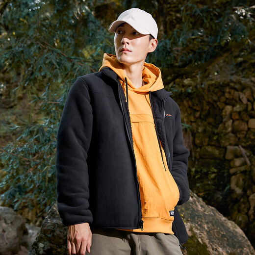 Trailblazer outdoor fleece jacket for men spring and autumn new stand-up collar jacket for men double-sided velvet polar fleece jacket loose cardigan