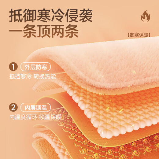 MINISO Men's Velvet Pants Autumn and Winter Daily Commuting Thickened Coldproof Warm Casual Scimitar Pants Ka M