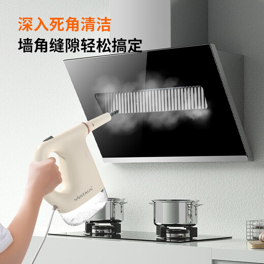 NINTAUS high-temperature and high-pressure steam cleaning machine cleaning machine for household kitchen air conditioners, household appliances, range hoods, cleaning and disinfecting glass cleaning tools, NINTAUS high-temperature steam powerful degreasing and dirt removal + 6 accessories