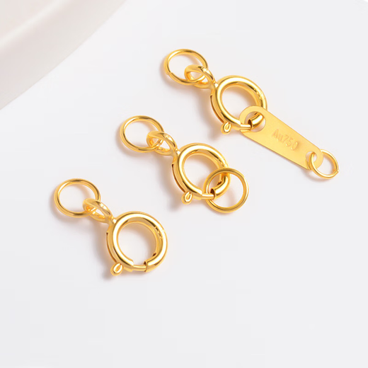 Cipu 18k gold spring buckle head closed accessories pearl women's necklace bracelet diy material word printing plate universal connection buckle place an order remarks color (no remarks default K yellow)