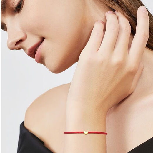 Pure gold 999 love pendant heart-shaped necklace women's clavicle chain Chinese Valentine's Day birthday gift pure gold small love glossy pendant + titanium chain