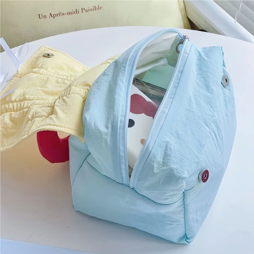 Bo Naling cosmetic bag small house color matching portable dopamine large capacity cute portable compact travel toiletry bag storage bag dopamine cosmetics storage bag lemon soda