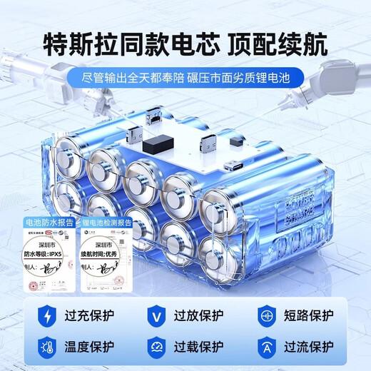 Xicheyou Wireless High-Pressure Car Washing Machine Home Brush Car Water Gun Portable Lithium Battery High-Power Supercharged Cleaning Artifact German Turbocharged 48V Single Battery + Ten Sections of Power 5 Meter Explosion-proof Pipe German Top-Quality Water Gun + Lifetime Warranty + Free Storage Box + Freight Insurance + Seven-day Trial