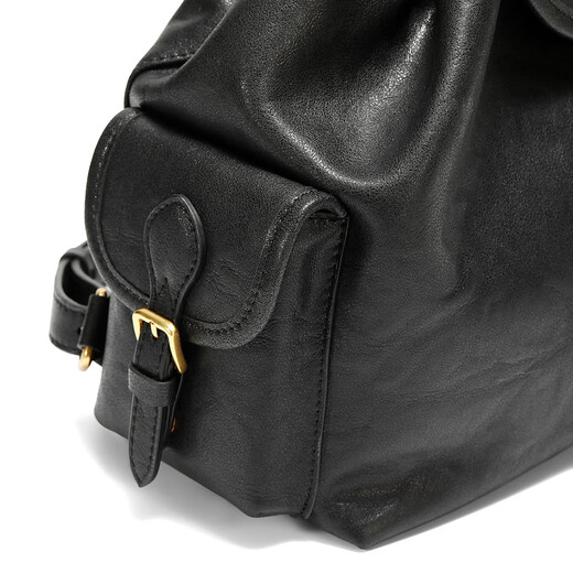 Belle Bag Women 2025 Winter New Fashion Casual Suede Hand Scratched Shoulder Bag Backpack JY178AX6 Pre-sale Black F