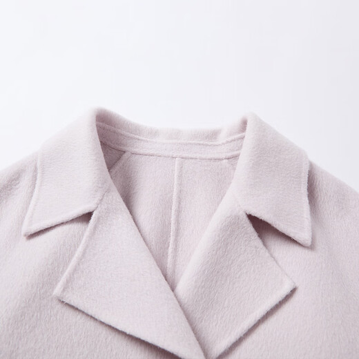 Xiangying 100% pure wool double-sided woolen coat for women 2025 winter new purple mid-length woolen coat purple M 160/84A/95-110Jin Jin equals 0.5 kg