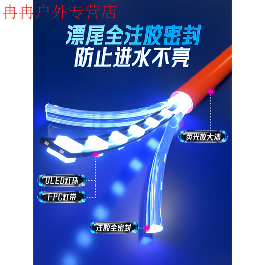 Zailu AI intelligent luminous float OLED float sealed tail black pit competitive fish float biting hook color-changing buoy fishing gear big brand AI-1-1 lead 1 point 3 shallow water fish color-changing model exquisite UA boxed reference price 152