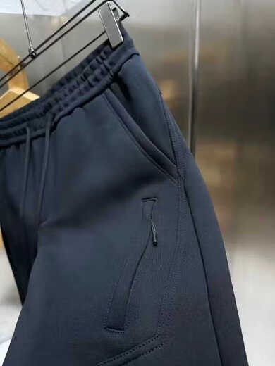 Heilan House (HLA) trendy design fashionable sports pants for boys in autumn and winter, versatile elastic waist workwear, casual ankle pants, black, high quality, XL, recommended 130-145Jin Jin equals 0.5 kg