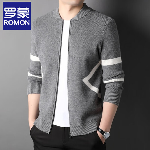 Romon sweater men's jacket spring and autumn new fashion outer woolen top trendy casual cardigan sweater for men