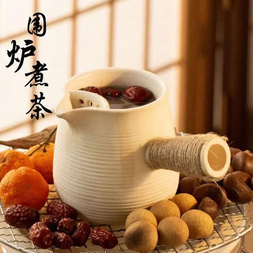 Practical Goods: Roasted milk tea cans, pots, stoves, tea pots, roasting stove sets, full set of accessories, large capacity, thickened and enlarged, roasted milk tea cans 500ml, none