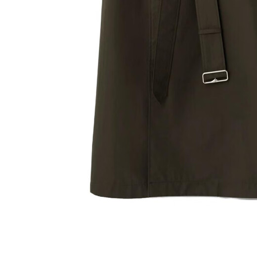 博柏利（BURBERRY）新年礼物BurbrrySS23纯色翻领双排扣系带插肩宽松长款长袖风衣男 水獭棕色男女同款 均码 42