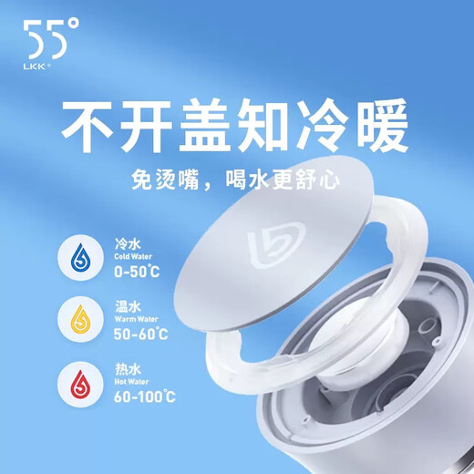 Cup de refroidissement LKK55 degrés Roco Thermos 55 Tasse à température constante Casse Smart Water Cup Cup Lettrage Custom Halo Smart Flying Wing White