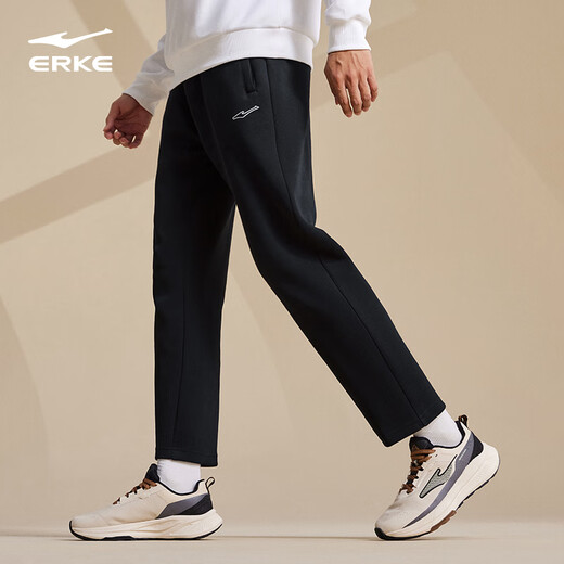 Hongxing Erke sports pants autumn new men's pants straight knitted trousers solid color simple outdoor casual nine-point pants for men