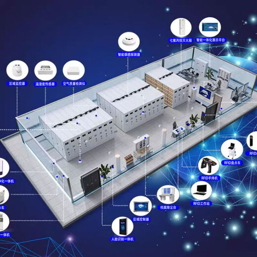 RFID digital file management platform smart file warehouse compact rack security constant temperature and humidity ten-proof compact cabinet smart RFID scanner 1 point 3mm