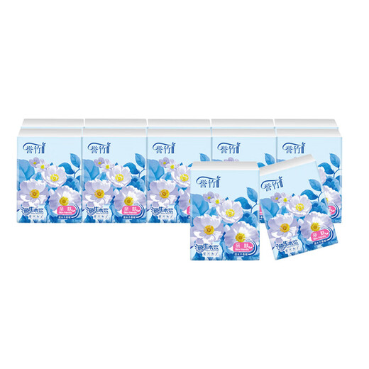 Event Exclusive Yuzhu Camellia Flower Scented Handkerchief Paper Small Pack Portable Paper Tissue Napkin Pack Yuzhu Camellia Flower Handkerchief Paper 4 layers 6 pieces * 20 packs