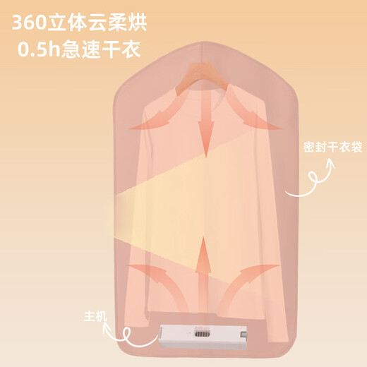 Xiaomi Baby Portable Clothes Dryer Timed Home Drying Rack Dormitory Clothes Dryer Small Travel Clothes Drying Pink